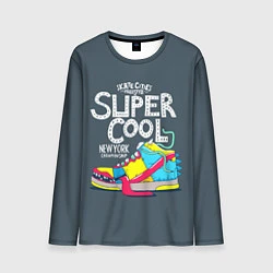 Лонгслив мужской Super Сool, цвет: 3D-принт