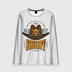 Лонгслив мужской Sheriff - wild west, цвет: 3D-принт