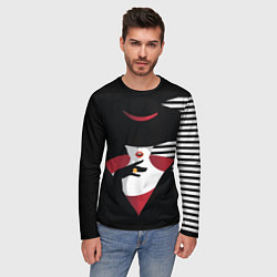 Лонгслив мужской Женщина в шляпе поп-арт, цвет: 3D-принт — фото 2