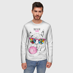 Лонгслив мужской Because cool, цвет: 3D-принт — фото 2