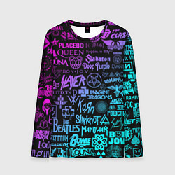 Мужской лонгслив ЛОГОТИПЫ РОК ГРУПП