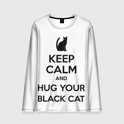 Лонгслив мужской Обними своего черного кота, цвет: 3D-принт