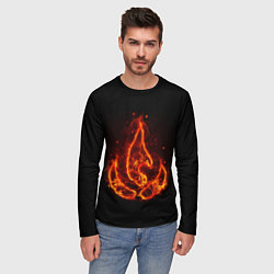 Лонгслив мужской Fire, цвет: 3D-принт — фото 2