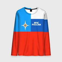 Лонгслив мужской Флаг МЧС России, цвет: 3D-принт