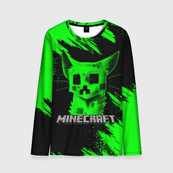 Лонгслив мужской MINECRAFT CREEPER CAT, цвет: 3D-принт