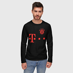 Лонгслив мужской FC Bayern Munchen 20-21 - black, цвет: 3D-принт — фото 2