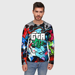 Лонгслив мужской GTA LIFE, цвет: 3D-принт — фото 2