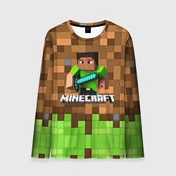 Лонгслив мужской Minecraft logo heroes, цвет: 3D-принт