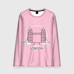 Лонгслив мужской Лондон London Tower bridge, цвет: 3D-принт