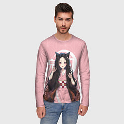 Лонгслив мужской Nezuko, цвет: 3D-принт — фото 2