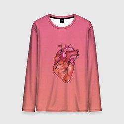 Лонгслив мужской Анатомия сердце реальное, цвет: 3D-принт