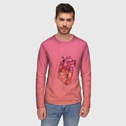 Лонгслив мужской Анатомия сердце реальное, цвет: 3D-принт — фото 2