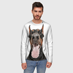 Лонгслив мужской Доберман Doberman, цвет: 3D-принт — фото 2