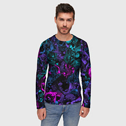Лонгслив мужской Neon Ahegao, цвет: 3D-принт — фото 2