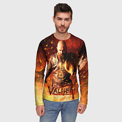 Лонгслив мужской Valheim Викинг в огне, цвет: 3D-принт — фото 2