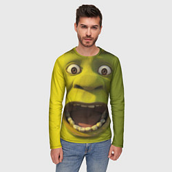 Лонгслив мужской Shrek is Yelling, цвет: 3D-принт — фото 2