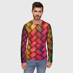 Лонгслив мужской Colorful weave, цвет: 3D-принт — фото 2