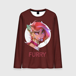 Лонгслив мужской Furry fox, цвет: 3D-принт
