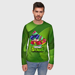 Лонгслив мужской Базз Buzz Brawl Stars Green, цвет: 3D-принт — фото 2