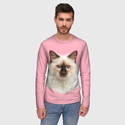 Лонгслив мужской Пушистый кот, цвет: 3D-принт — фото 2