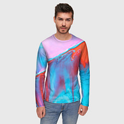 Лонгслив мужской Вода и песок, цвет: 3D-принт — фото 2