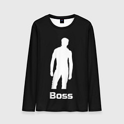 Мужской лонгслив Boss of the gym on black