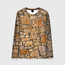 Лонгслив мужской Каменная стена, цвет: 3D-принт