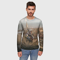 Лонгслив мужской Байек на коне, цвет: 3D-принт — фото 2