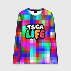 Лонгслив мужской Toca Life: Pixels, цвет: 3D-принт