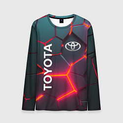 Лонгслив мужской TOYOTA 3D NEON ТОЙОТА 3Д ПЛИТЫ НЕОН, цвет: 3D-принт