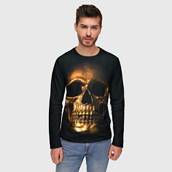 Лонгслив мужской Gold Skull, цвет: 3D-принт — фото 2