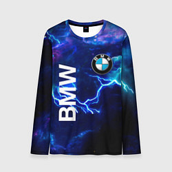 Лонгслив мужской BMW Синяя молния, цвет: 3D-принт