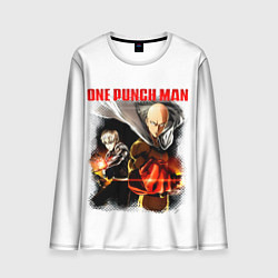 Лонгслив мужской Сайтама и Генос One Punch-Man, цвет: 3D-принт