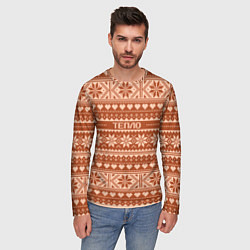 Лонгслив мужской Тепло свитера, цвет: 3D-принт — фото 2