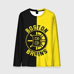 Лонгслив мужской Boston Bruins, Бостон Брюинз, цвет: 3D-принт