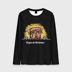 Лонгслив мужской Бордоский Дог Dogue de bordeaux, цвет: 3D-принт