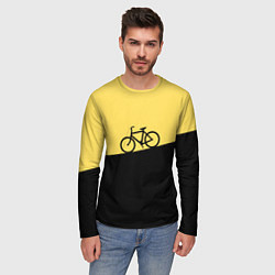 Лонгслив мужской Бегущий за велосипедом, цвет: 3D-принт — фото 2