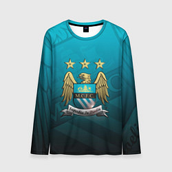 Лонгслив мужской Manchester City Teal Themme, цвет: 3D-принт