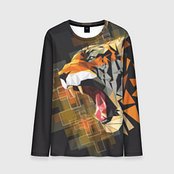 Лонгслив мужской Тигр в гневе, цвет: 3D-принт