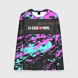 Лонгслив мужской La Casa de Papel Logo Надпись, цвет: 3D-принт
