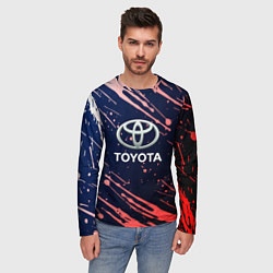 Лонгслив мужской Toyota градиент, цвет: 3D-принт — фото 2