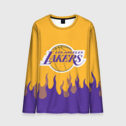 Мужской лонгслив LA LAKERS NBA FIRE ЛЕЙКЕРС ОГОНЬ