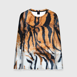 Лонгслив мужской Шкура тигра Новый год 2022, цвет: 3D-принт