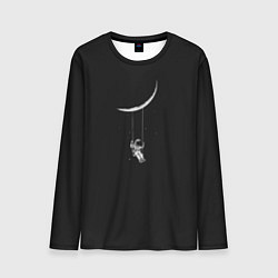 Лонгслив мужской Лунные качели dark grey theme, цвет: 3D-принт