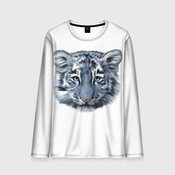 Лонгслив мужской Взгляд белого тигра, цвет: 3D-принт