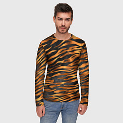 Лонгслив мужской В шкуре тигра, цвет: 3D-принт — фото 2