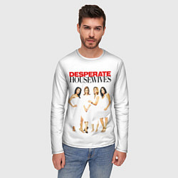 Лонгслив мужской Desperate Housewives белые платья, цвет: 3D-принт — фото 2