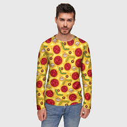 Лонгслив мужской Pizza salami, цвет: 3D-принт — фото 2