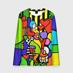 Лонгслив мужской Romero Britto - love you, цвет: 3D-принт