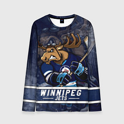 Мужской лонгслив Виннипег Джетс, Winnipeg Jets Маскот